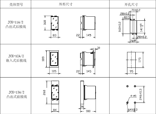 DSJ-11E外形及安装尺寸