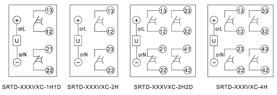 SRTD-24VDC-1H1D内部接线图