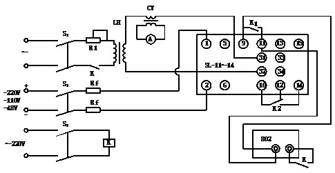 sl-10两相过流继电器试验接线图